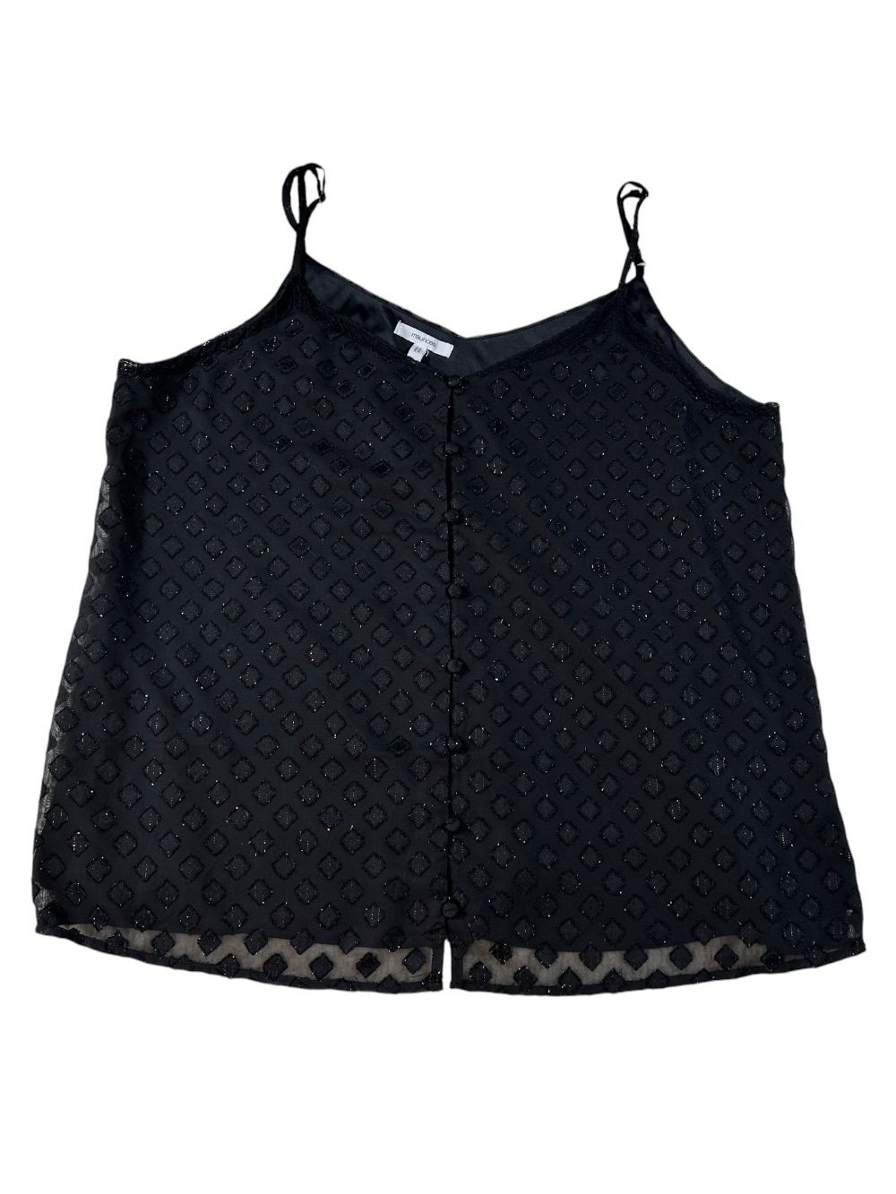 Maurices Black Babydoll Cami Top Whimsigoth Fairycore Boho Glam